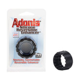 Adonis Silicone Reversible Enhancer for Men Black Comfortable COCK RINGS